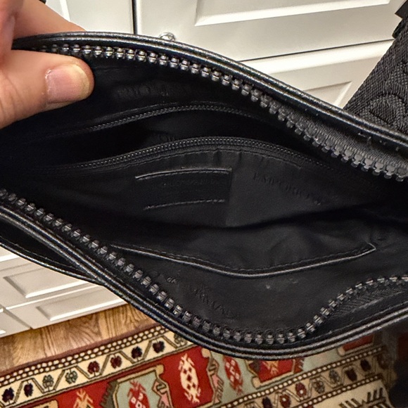 Emporio Armani Black Leather Messenger Bag - Picture 5 of 6